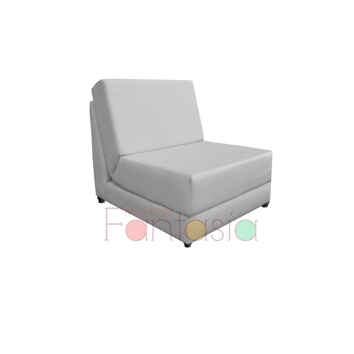 MUEBLES FANTASIA - Silla cama de 70 cm Cuerotex Blanco