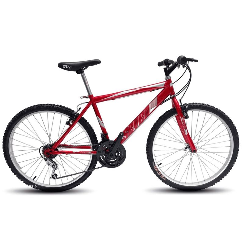 ATILA - Bicicleta todoterreno 26 Rines en Aluminio 18 cambios rojo