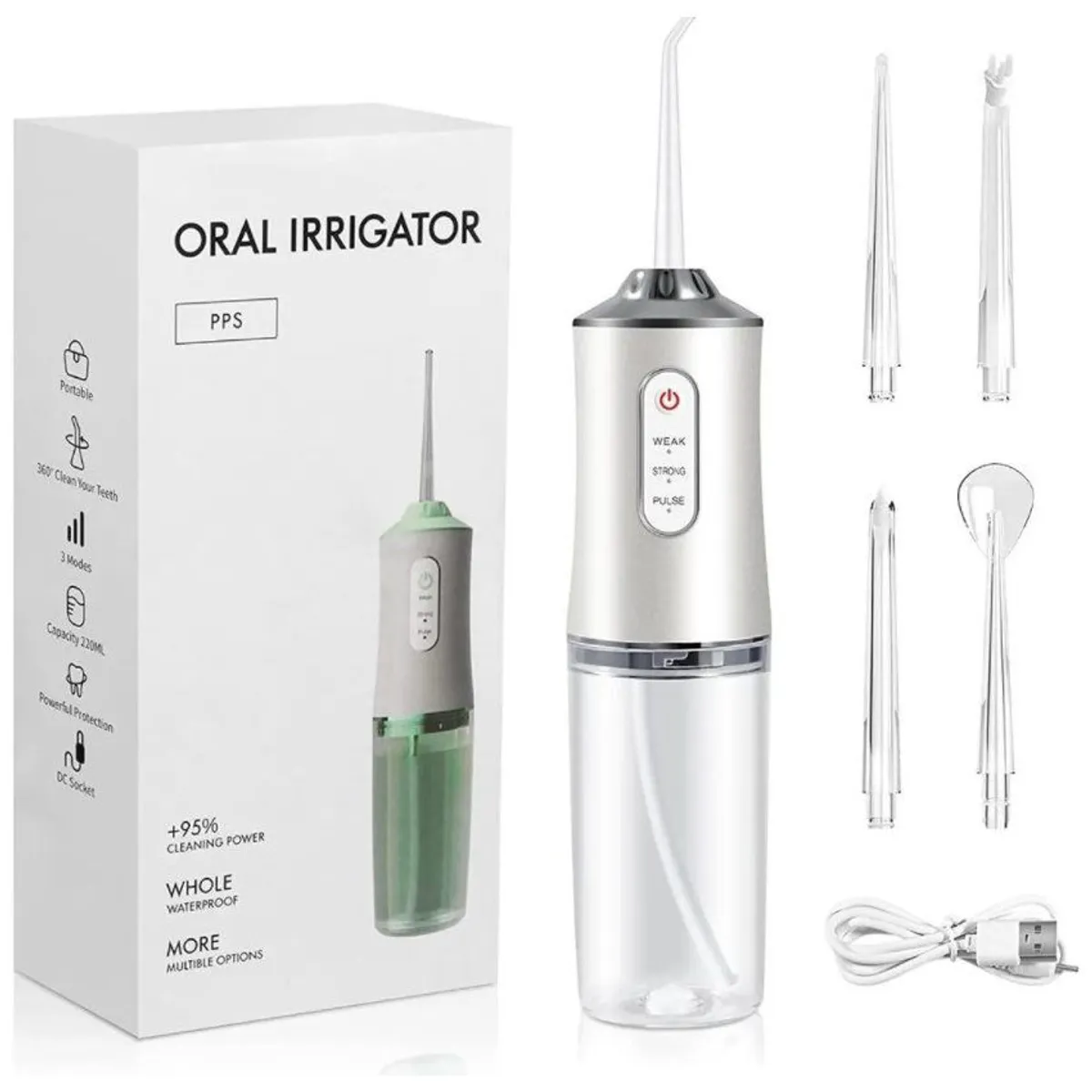 ZHOPI CO - Irrigador Oral Limpieza Dental Profunda Recargable