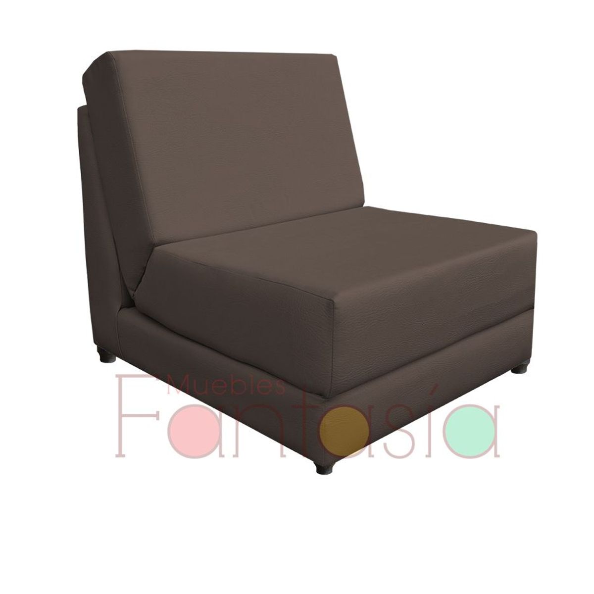 MUEBLES FANTASIA - Silla cama de 70 cm Cuerotex Cocoa
