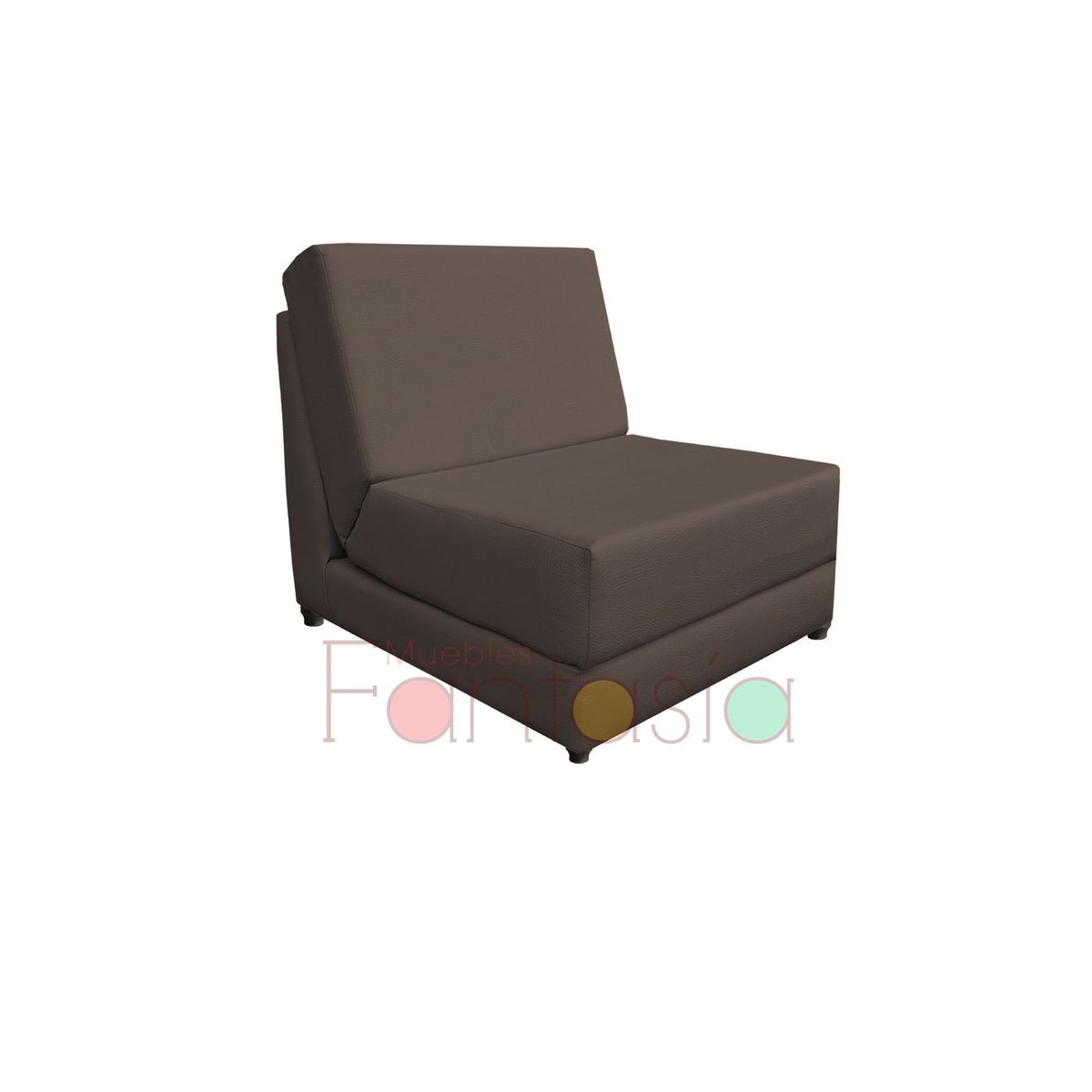 MUEBLES FANTASIA - Silla cama de 70 cm Cuerotex Cocoa