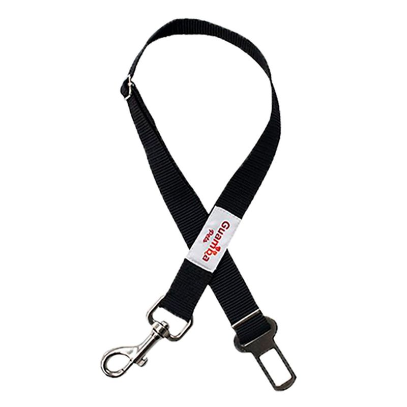 GUAMBA - CORREA DE SEGURIDAD PARA MASCOTA NEGRO.