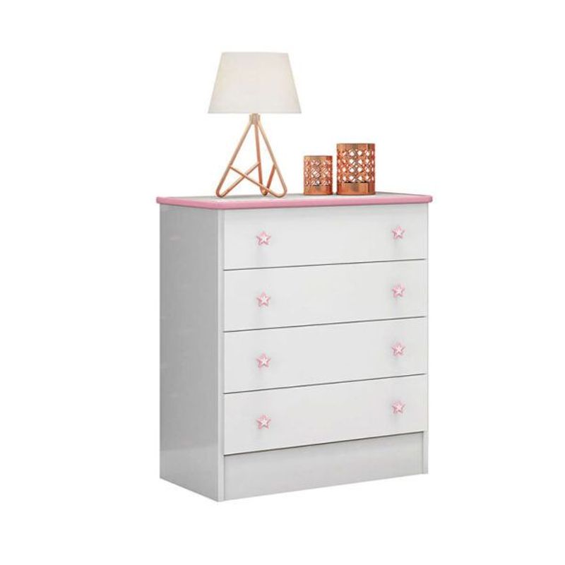 MUEBLES 2020 - Cómoda Serena Blanco-Rosado