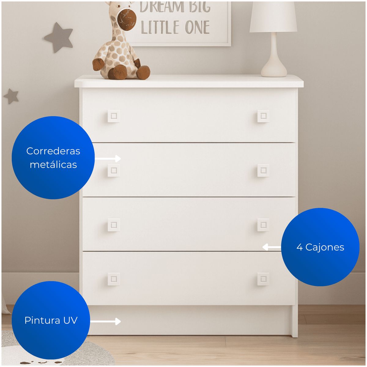 MUEBLES 2020 - Cómoda Serena Blanco