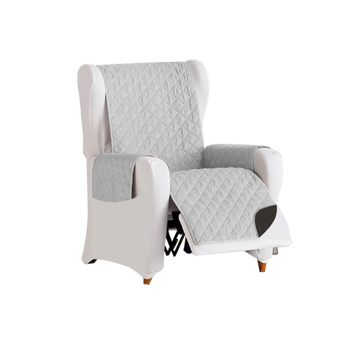 GUAMBA - PROTECTOR SOFA 1 PUESTO 60X180 NEGRO GRIS