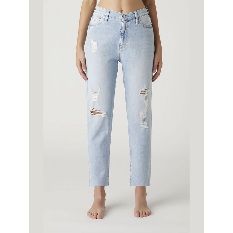 CALVIN KLEIN - Jeans Celeste Mom Jean Para Mujer Calvin Klein