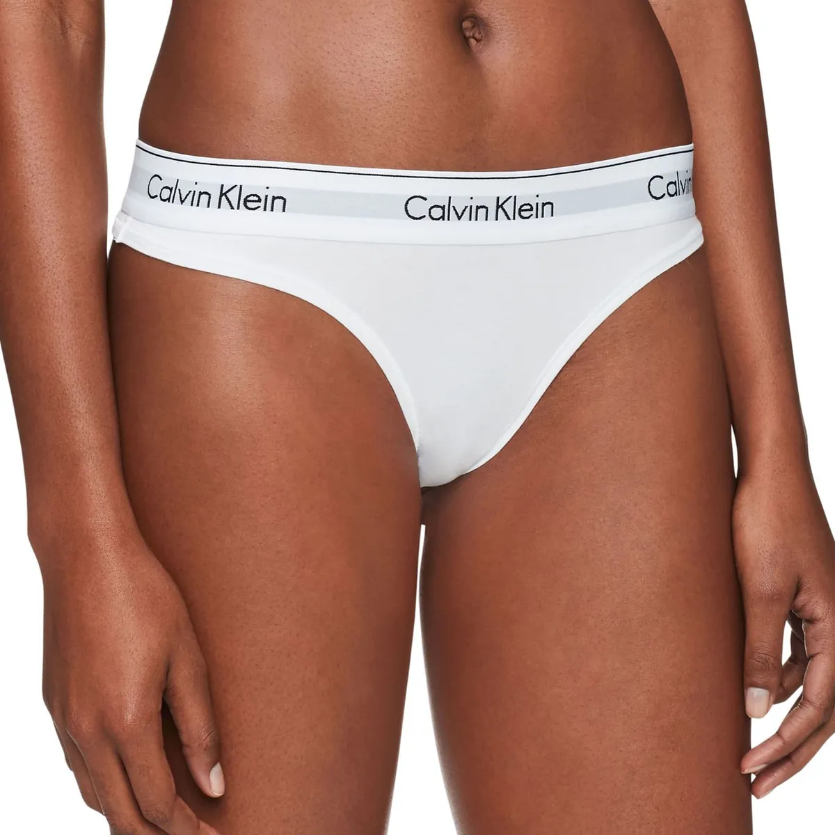 CALVIN KLEIN - Pantie Tanga Blanca En Algodón Calvin Klein