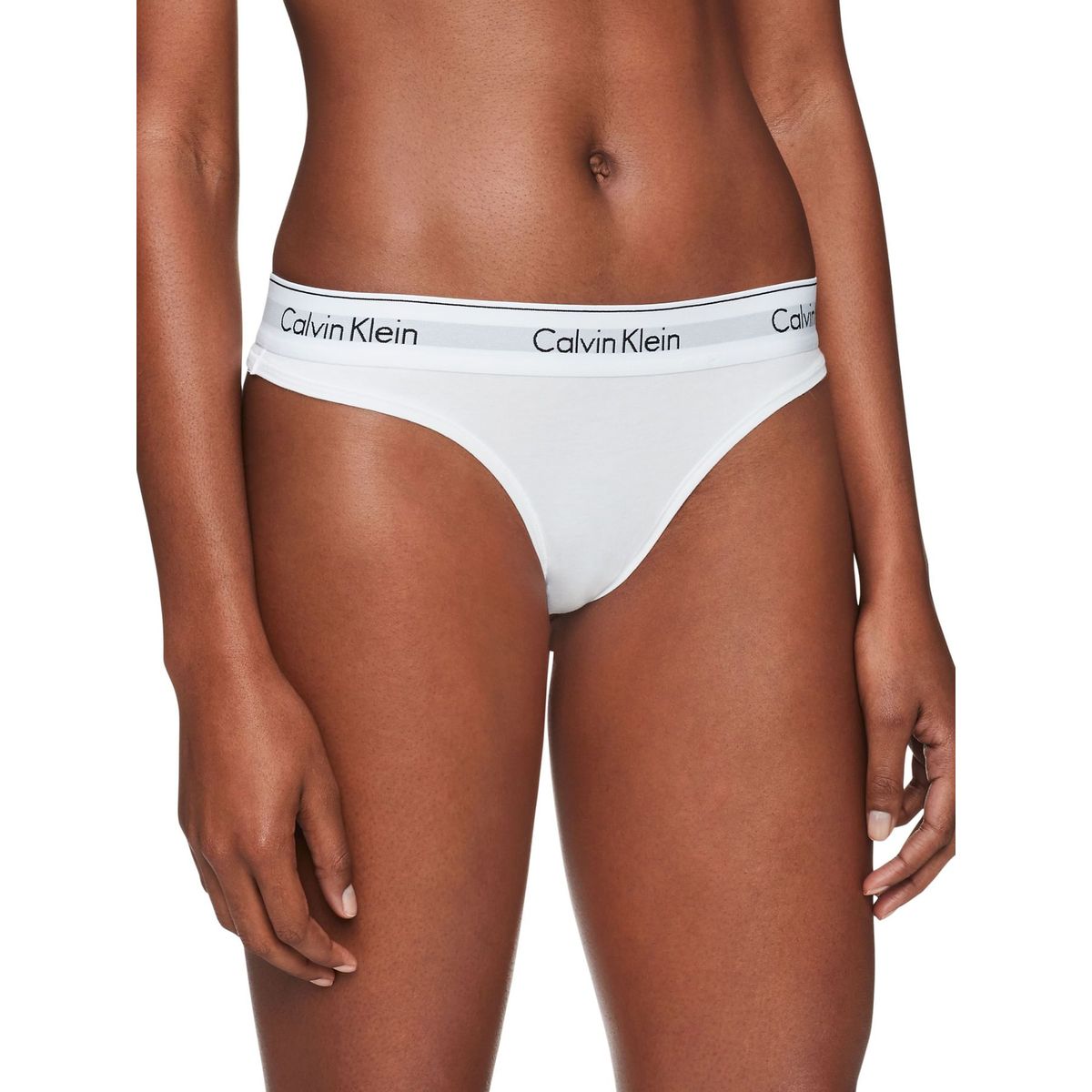 CALVIN KLEIN - Pantie Tanga Blanca En Algodón Calvin Klein