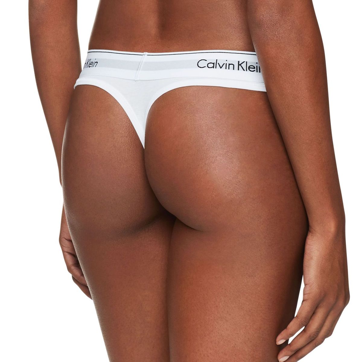 CALVIN KLEIN - Pantie Tanga Blanca En Algodón Calvin Klein