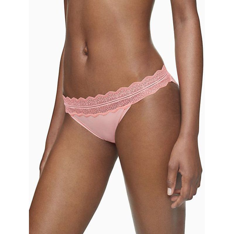 CALVIN KLEIN - Pantie Rosada Tipo Bikini En Microfibra Para Mujer Calvin Klein
