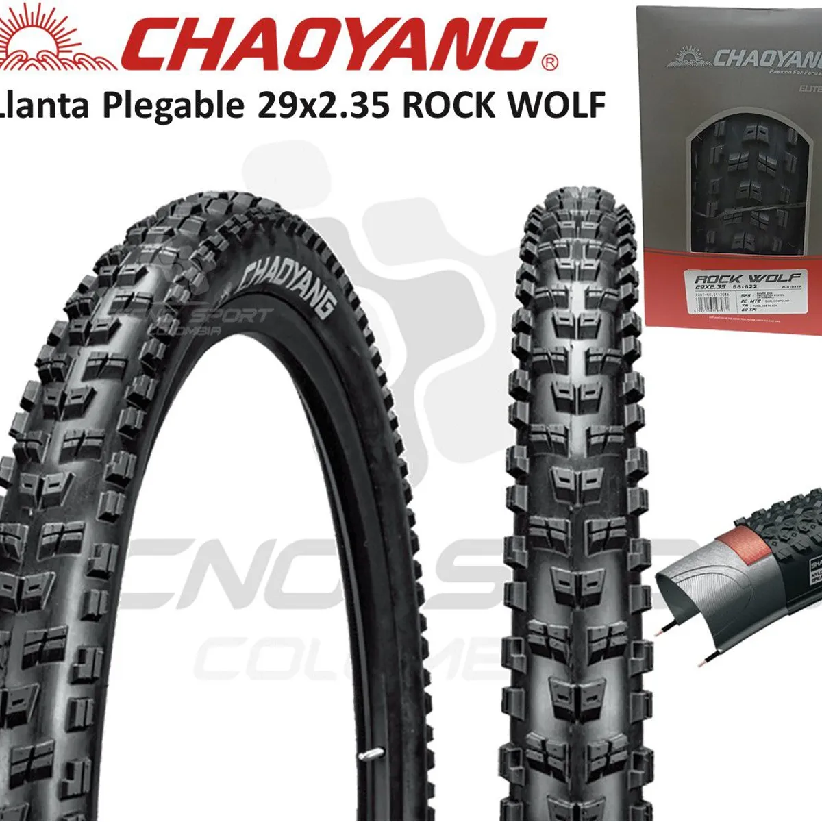 CHAOYANG - Llanta Bicicleta 29 X 2.35 Chaoyang Rock Wolf Tubeless