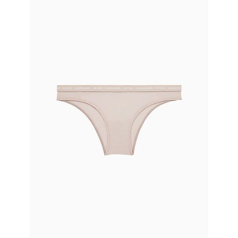 CALVIN KLEIN - Pantie Beige En Microfibra Tipo Brasilera Para Mujer Calvin Klein