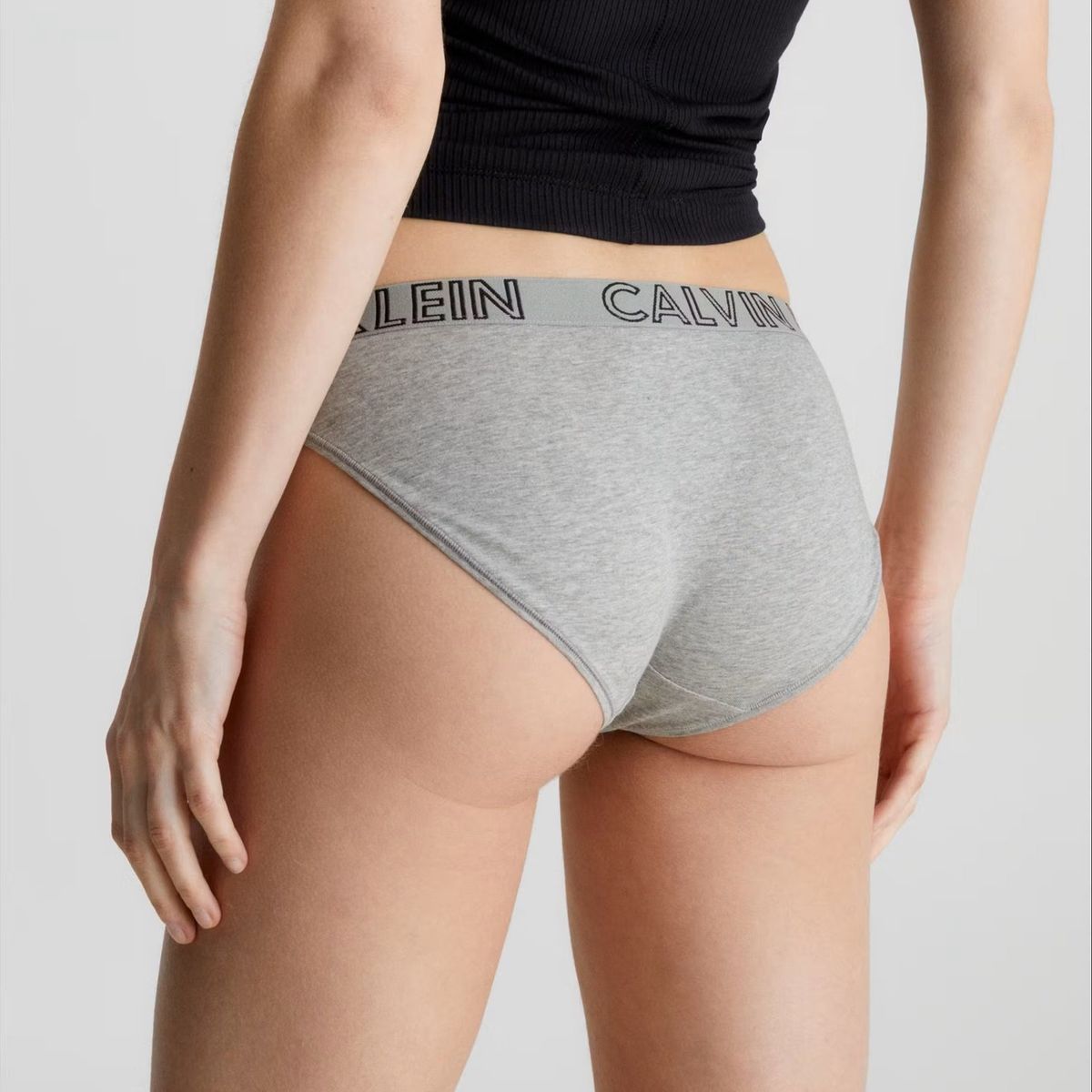 CALVIN KLEIN - Pantie Gris En Algodón Tipo Bikini Para Mujer Calvin Klein