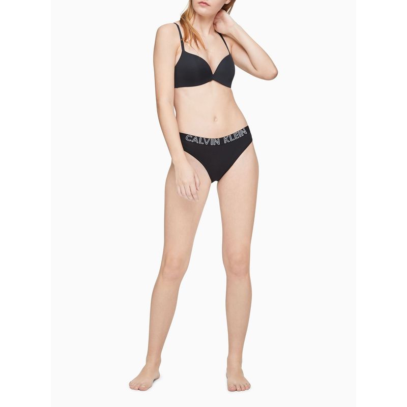 CALVIN KLEIN - Pantie Negro Tipo Bikini En Algodón Para Mujer Calvin Klein