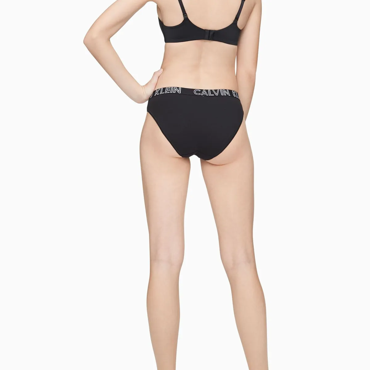 CALVIN KLEIN - Pantie Negro Tipo Bikini En Algodón Para Mujer Calvin Klein