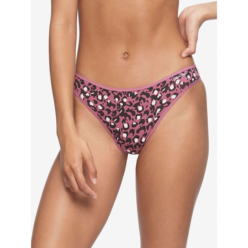 CALVIN KLEIN - Pantie Rosado Tipo Tanga En Algodón Calvin Klein