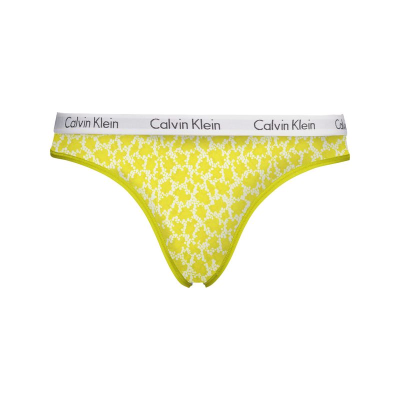 CALVIN KLEIN - Pantie Amarillo Tipo Brasilera En Encaje Calvin Klein
