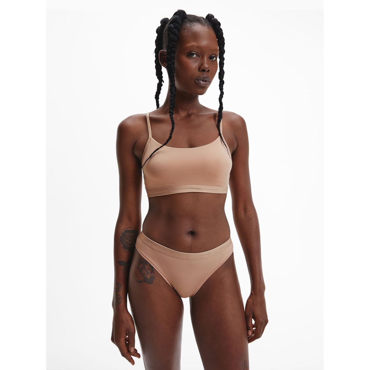 CALVIN KLEIN - Pantie En Microfibra Tipo Bikini Mid Rise Para Mujer Calvin Klein