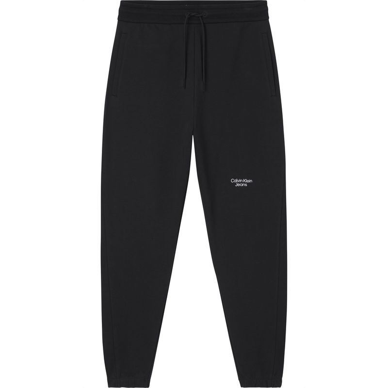 CALVIN KLEIN - Pantalón De Chándal De Algodón Orgánico Negro Calvin Klein
