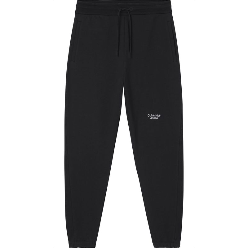 CALVIN KLEIN - Pantalón De Chándal De Algodón Orgánico Negro Calvin Klein