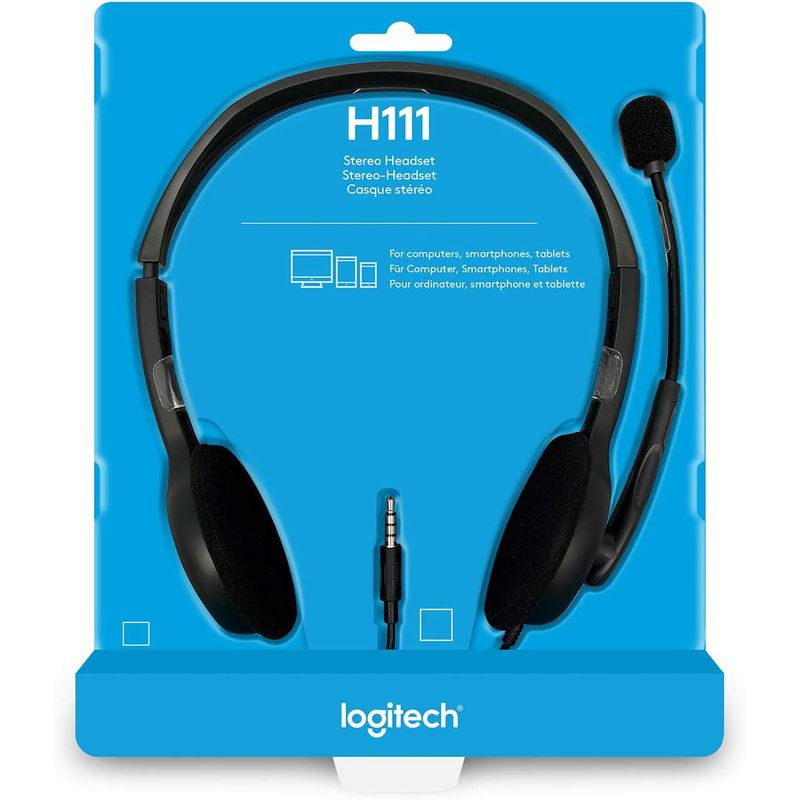 LOGITECH - Diadema Estéreo Logitech H111 Micrófono Supresión De Ruidos 981-000612