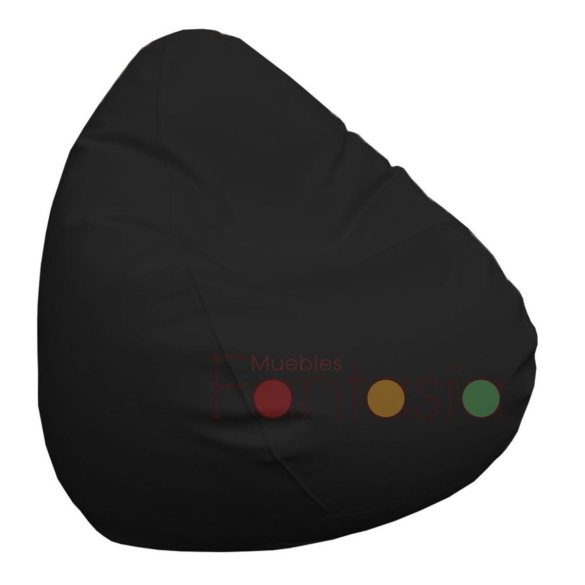 MUEBLES FANTASIA - Puff Pera Cuerotex Negro GRANDE  Muebles fantasía