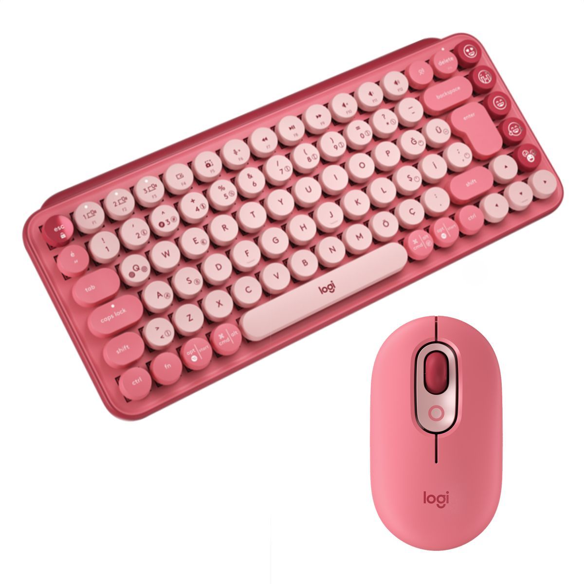 LOGITECH - Logitech Combo Inalámbrico Pop Keys  Pop Mouse Heartbreaker