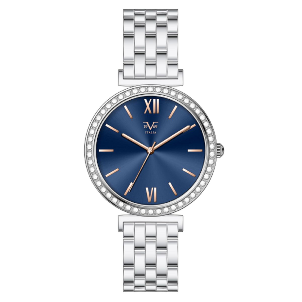 19V69 ITALIA - Reloj Mujer Plateado + 5 Complementos de Lujo Incluidos