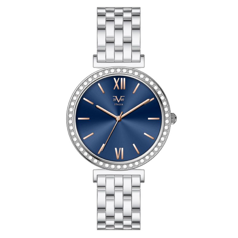 19V69 ITALIA - Reloj Mujer Plateado + 5 Complementos de Lujo Incluidos