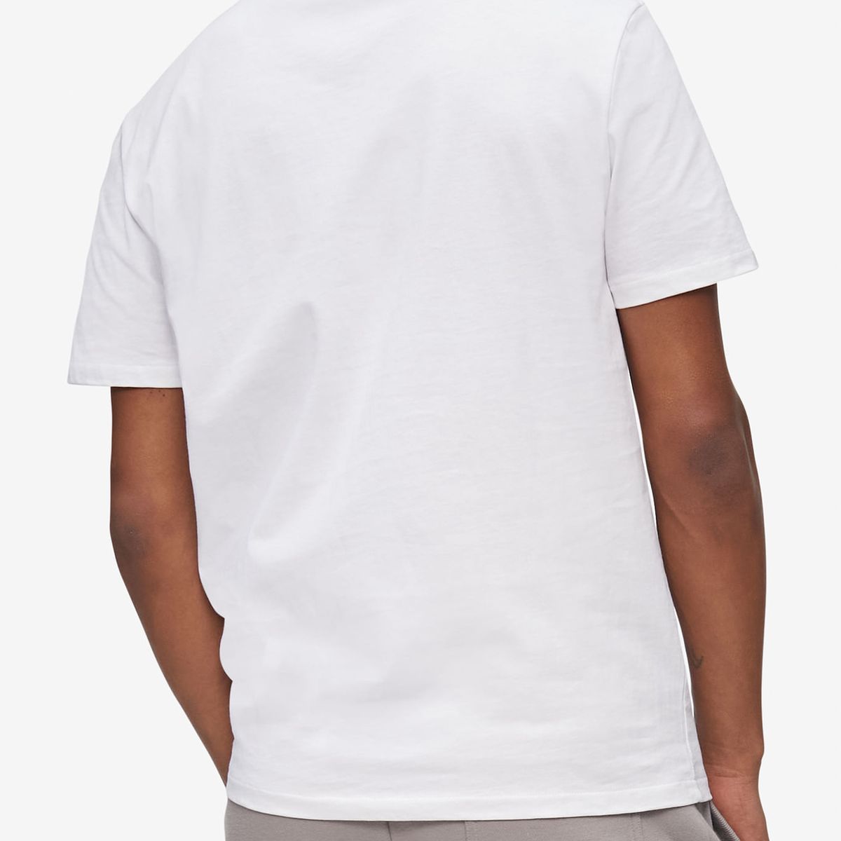 CALVIN KLEIN - Camiseta Blanco Manga Corta Smooth Algodón Solid Hombre B