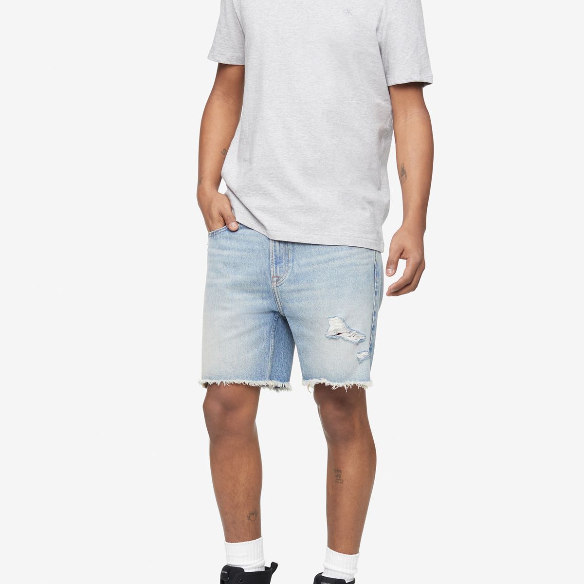 CALVIN KLEIN - Camiseta Manga Corta Smooth Algodón Solid Hombre G Gris Calvin Klein