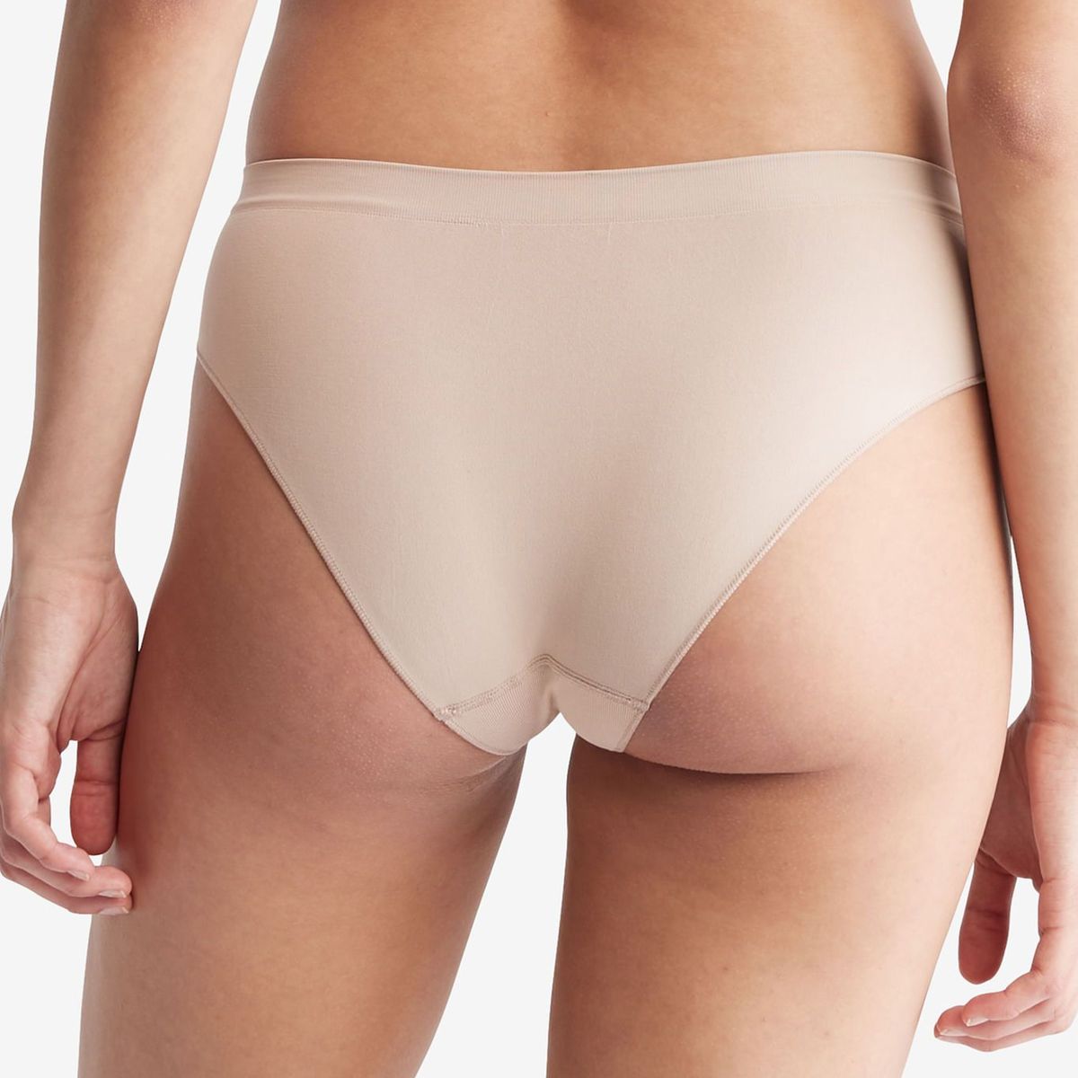 CALVIN KLEIN - Pantie Beige Tipo Bikini Con Logo Calvin Klein