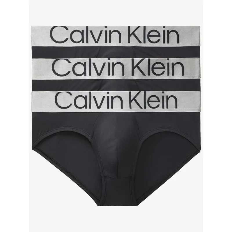 CALVIN KLEIN - Paquete De 3 Calzoncillos Negros Hip Brief Calvin Klein