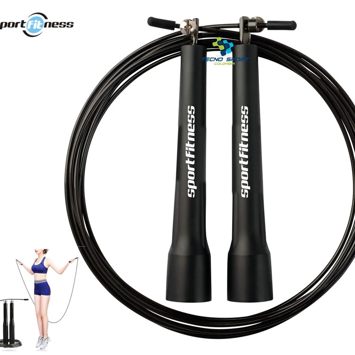 SPORTFITNESS - Lazo Para Salto Sport Fitness 24mm X 3mt Crossfit Gym Boxeo