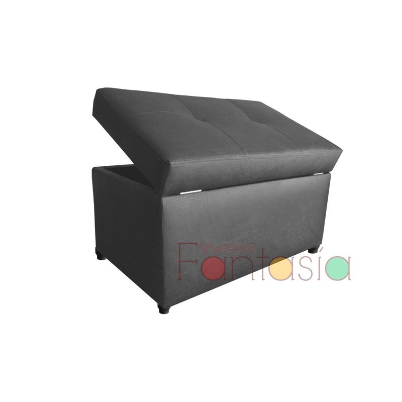 MUEBLES FANTASIA - Baúl Zapatero 75cm Cuerotex Gris Oscuro Muebles fantasía