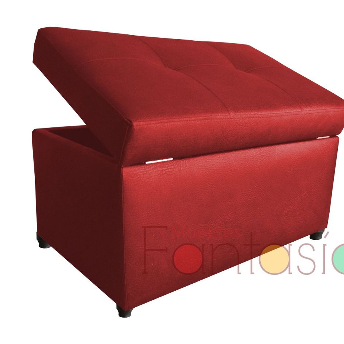 MUEBLES FANTASIA - Baúl Zapatero 75cm Cuerotex Rojo Muebles fantasía