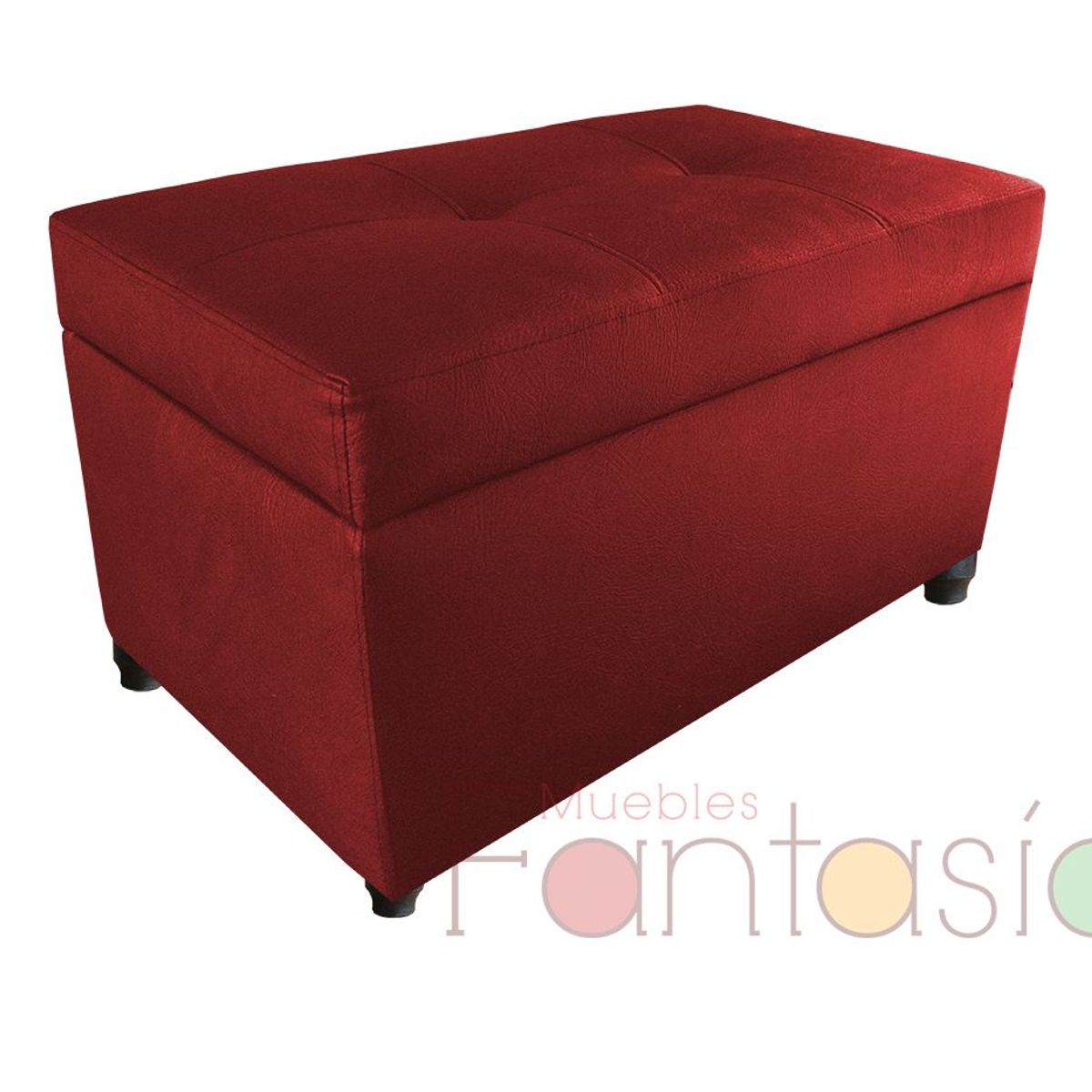 MUEBLES FANTASIA - Baúl Zapatero 75cm Cuerotex Rojo Muebles fantasía