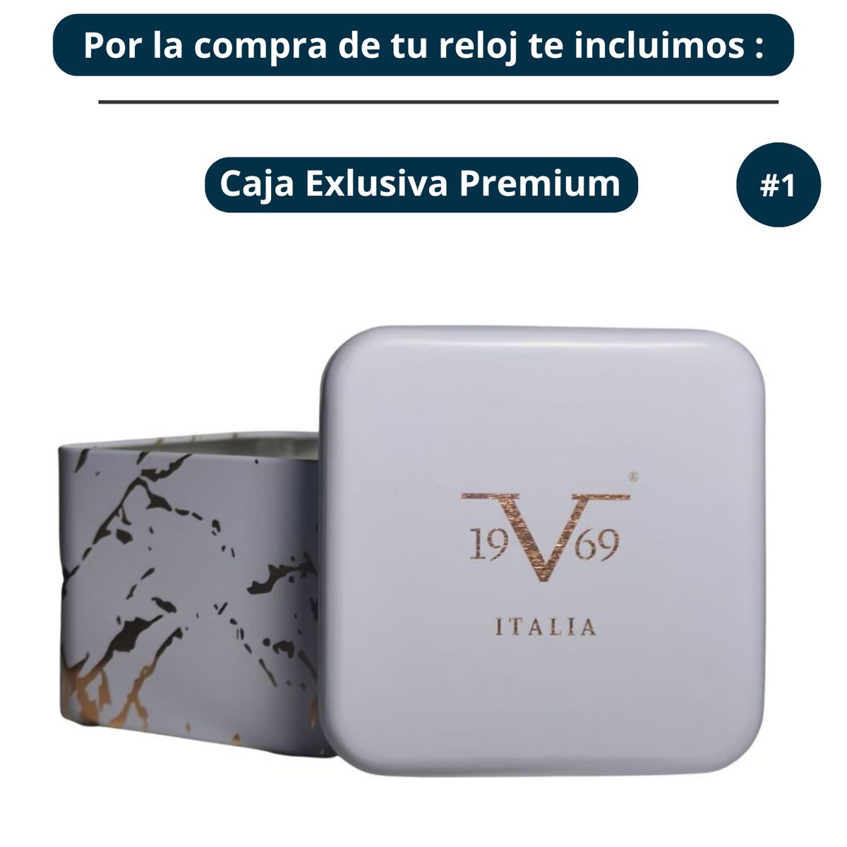 19V69 ITALIA - Reloj Mujer Oro Rosa + 5 Complementos de Lujo Incluidos