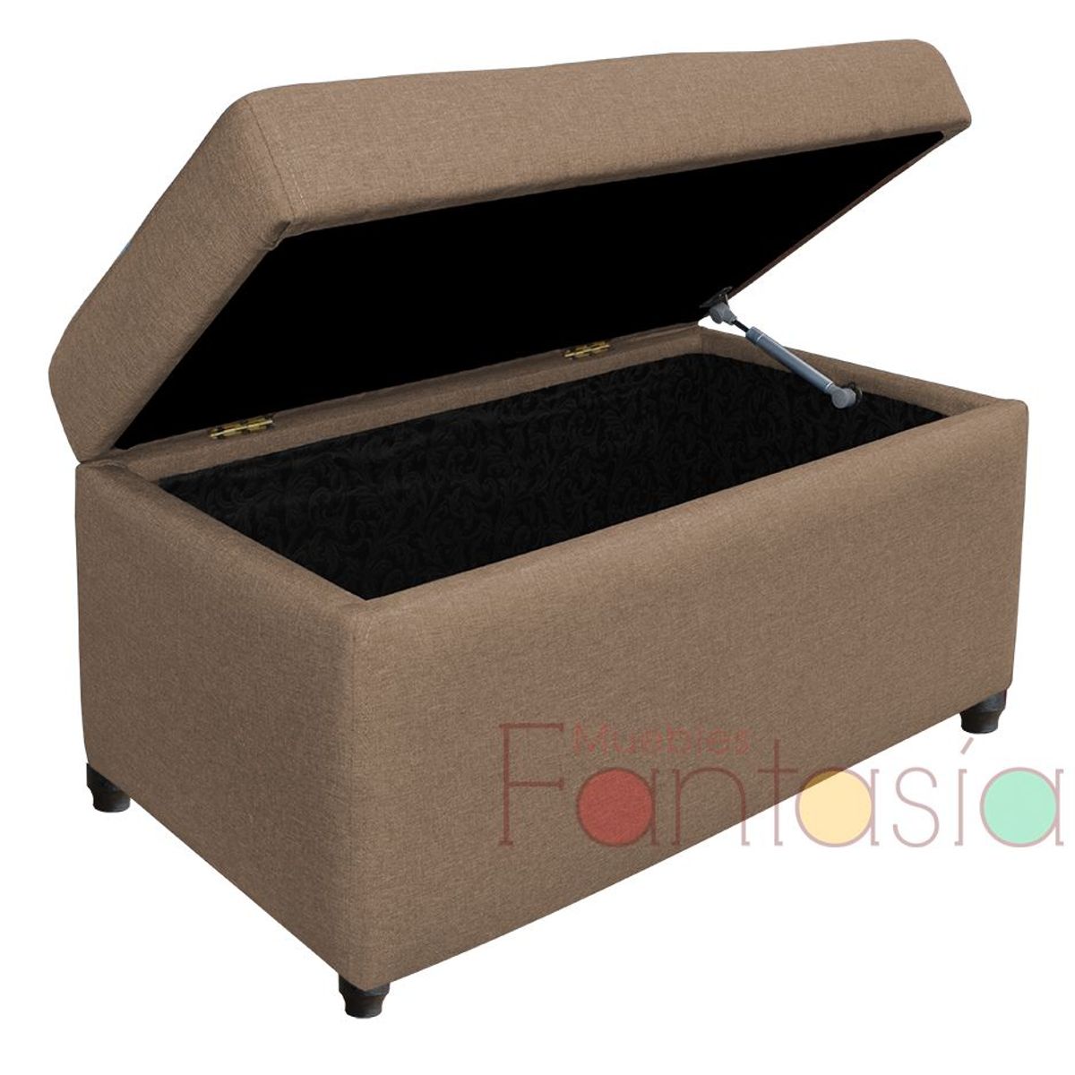 MUEBLES FANTASIA - Baúl Zapatero 75cm Mocca en Tela Muebles Fantasía