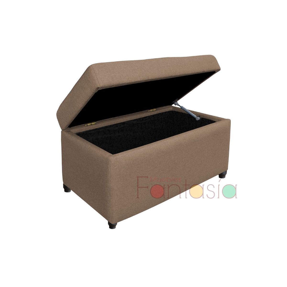 MUEBLES FANTASIA - Baúl Zapatero 75cm Mocca en Tela Muebles Fantasía