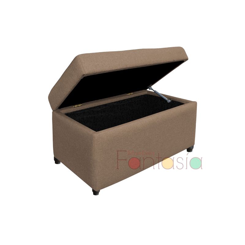 MUEBLES FANTASIA - Baúl Zapatero 75cm Mocca en Tela Muebles Fantasía