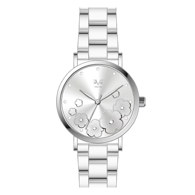 19V69 ITALIA - Reloj Mujer Plateado + 5 Complementos de Lujo Incluidos
