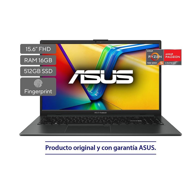 ASUS - Portatil Asus E1504FA-NJ1382 Ryzen 5-7520U Ram 16GB SSD 512GB Pantalla 15,6 FHD