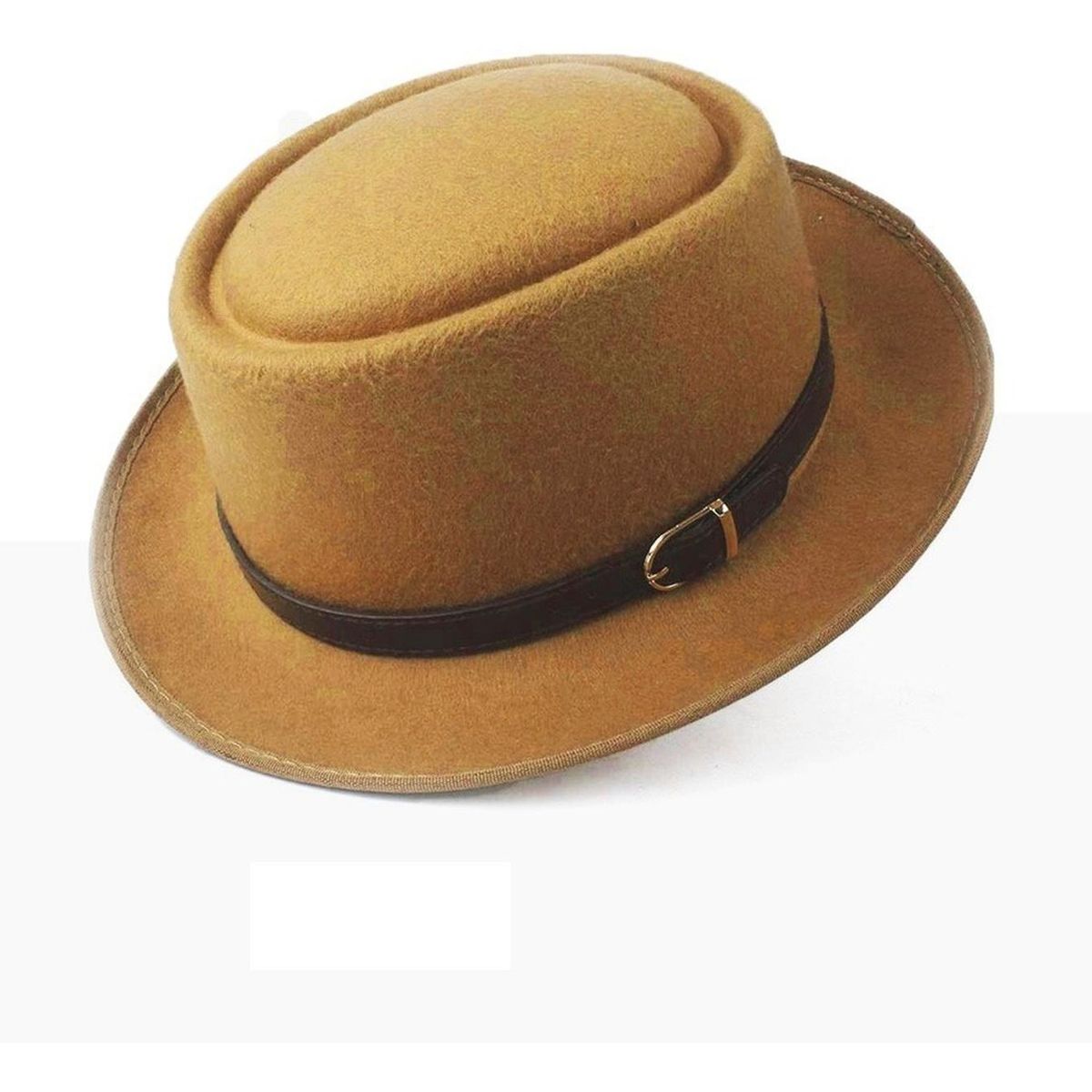 VELBROS - Sombrero Pork Pie Fedora Español Gardel Hombre Mujer - Caqui