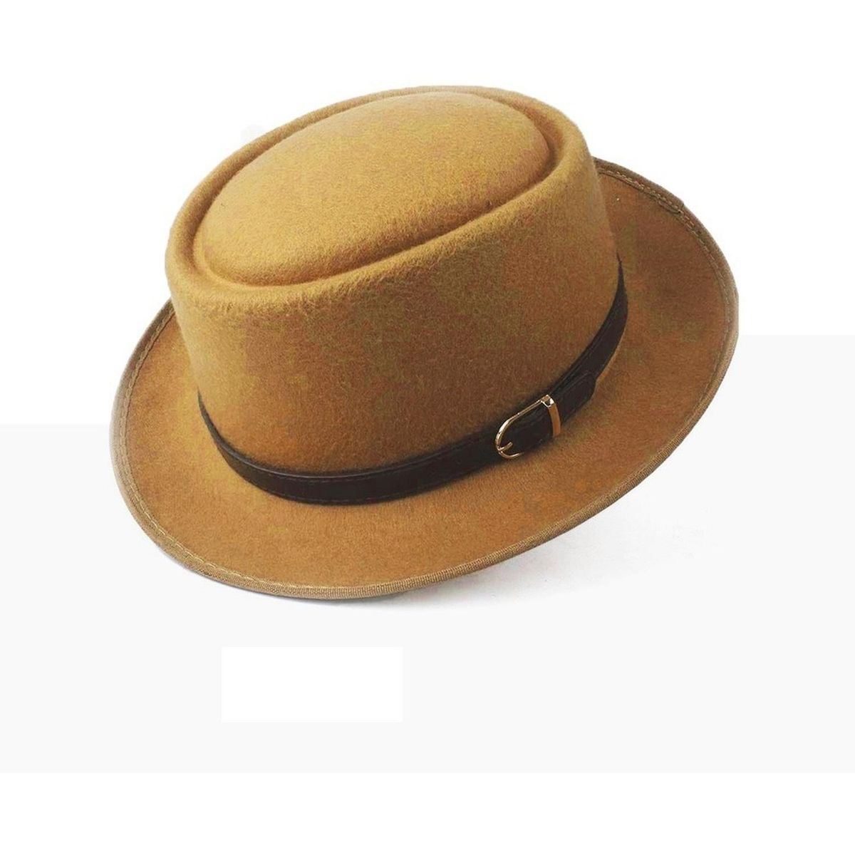 VELBROS - Sombrero Pork Pie Fedora Español Gardel Hombre Mujer - Caqui