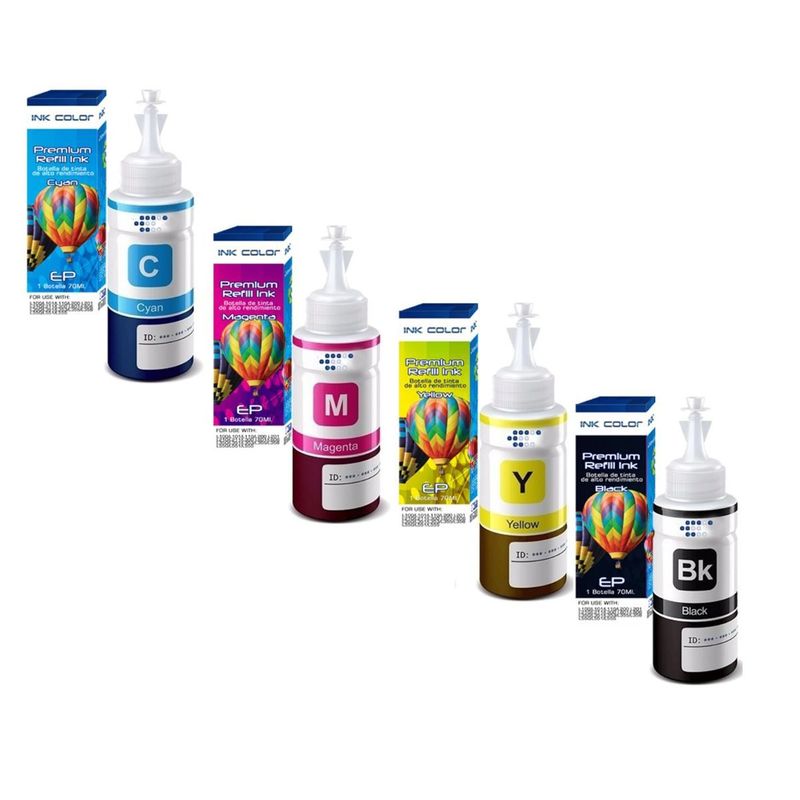 GENERICO - Kit 4 Tintas 664 Genérica L200 L210 L355 L555 L110 L455 L380