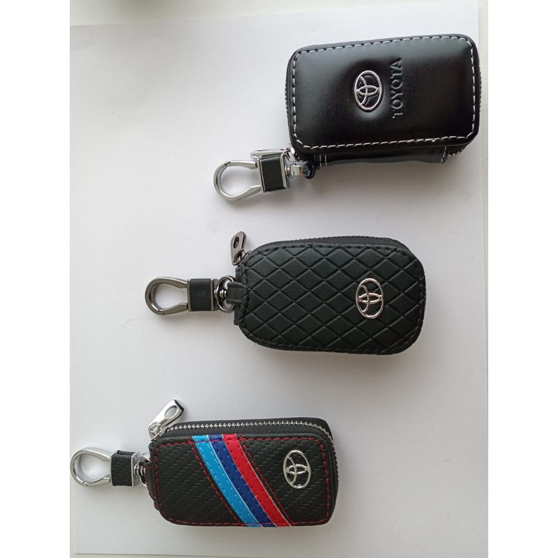 GENERICO - Forro Protector En Cuero Toyota Llavero