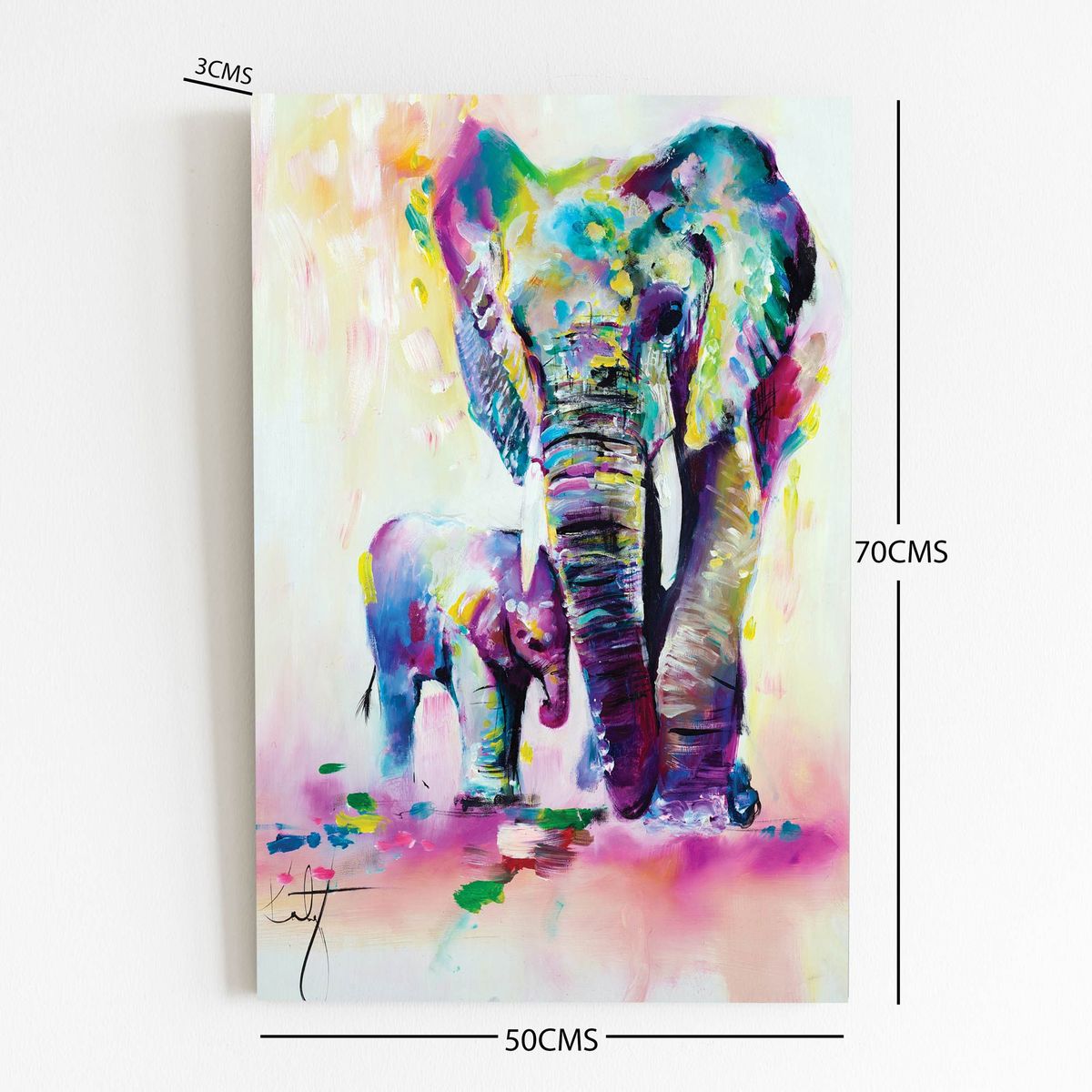 ART INDUSTRY - Cuadro 70x50 Cms Decorativo Elefante3