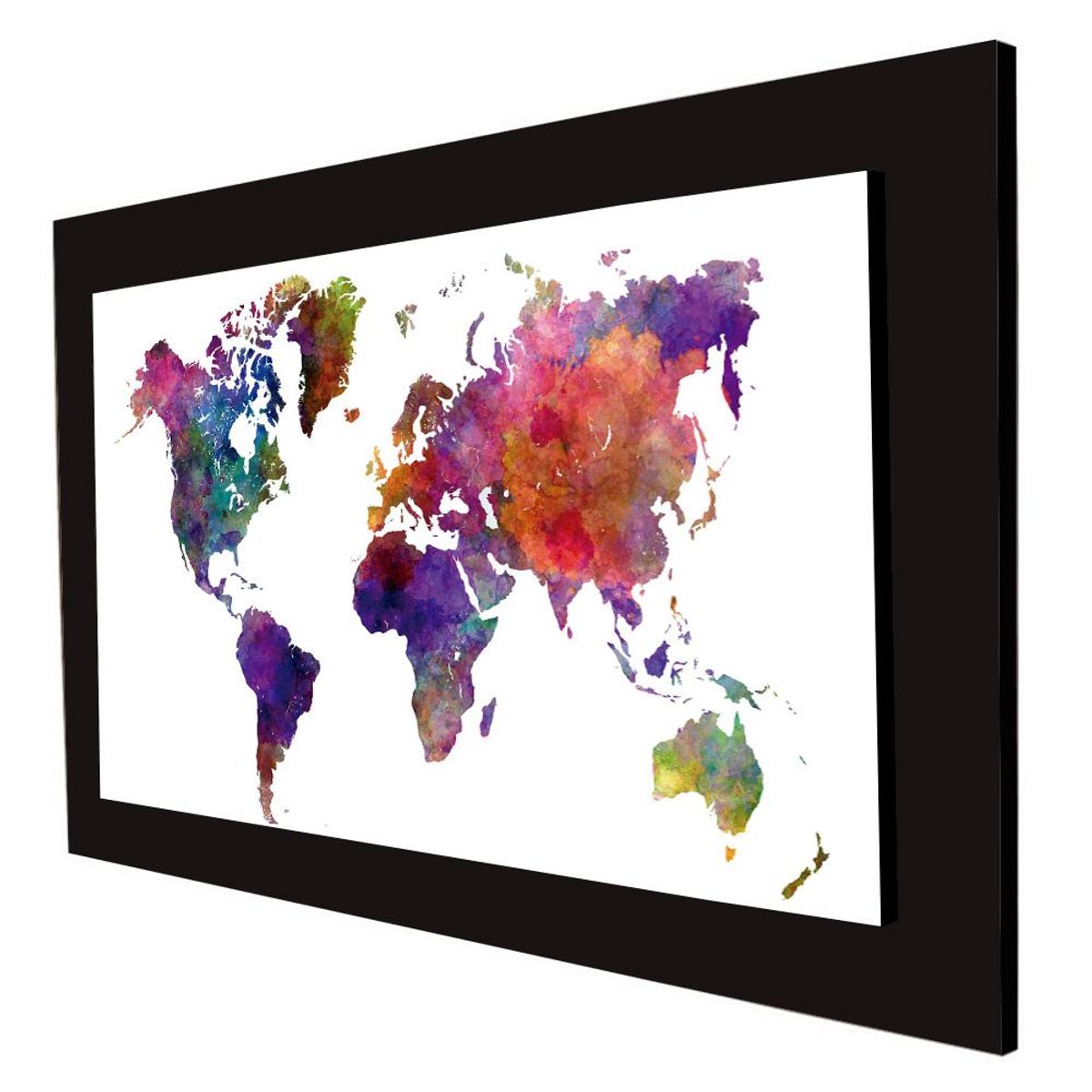 ART INDUSTRY - Cuadro 60x40 Cms Tipo Oleo Mapamundi Decorativo