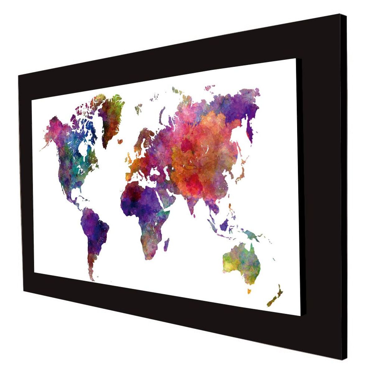 ART INDUSTRY - Cuadro 60x40 Cms Tipo Oleo Mapamundi Decorativo